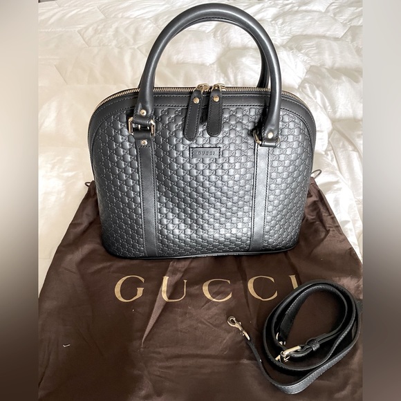 Medium Microguccissima Dome Convertible Handle Bag - Picture 2 of 7